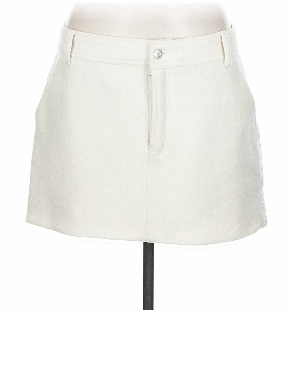 A.L.C. White High-Rise Skirt-wool